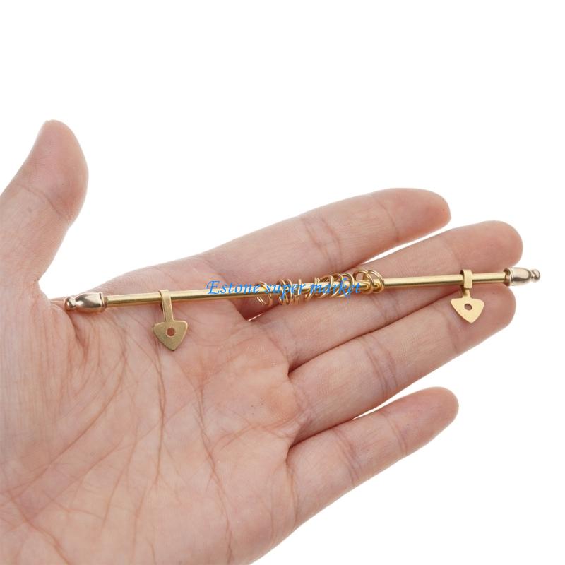 Home Bargains - 090B Handcrafts Miniature Golden Curtain Rod