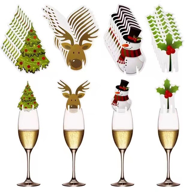 10PCS Christmas Cup Card Santa - огляд і ціна Cocktail Recipe Book