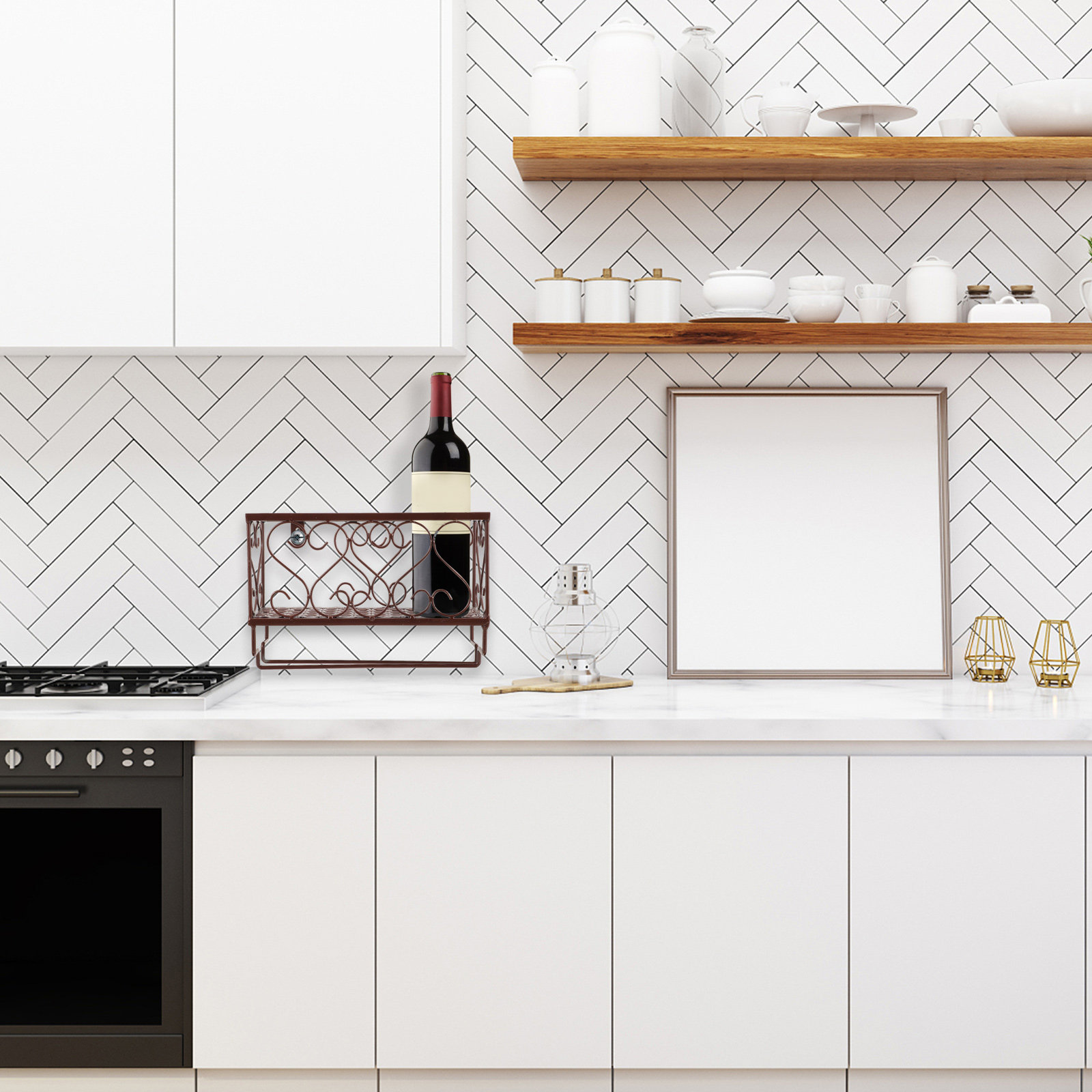 Space Saving Wall Mounted Wine - огляд і ціна Home Bar Shelf