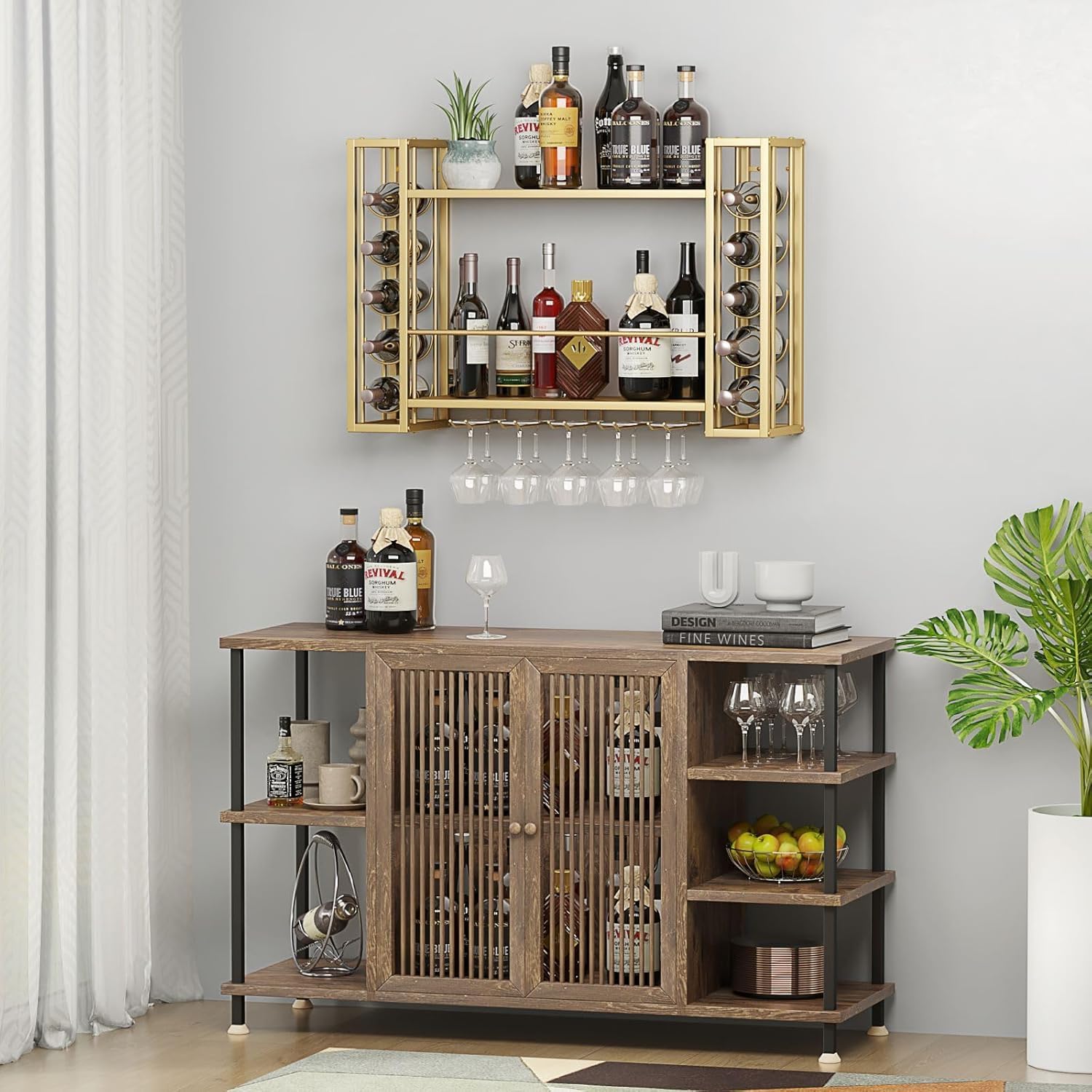 Wall Mounted Wine Rack, Wine R - огляд і ціна Home Bar Shelf